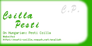 csilla pesti business card